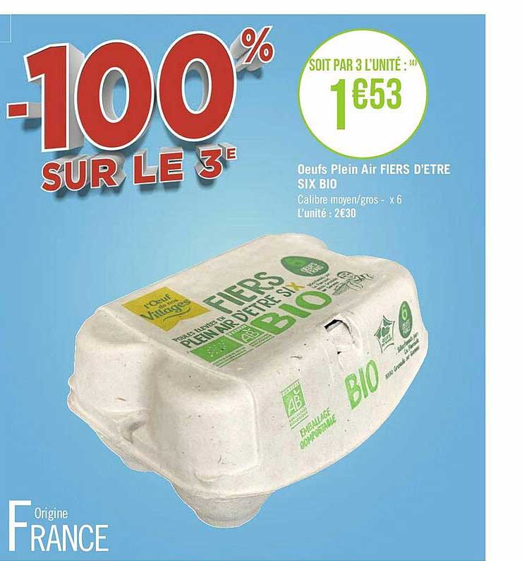 oeufs plein air fiers d'être six bio