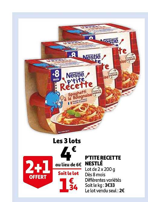 p'tite recette nestlé