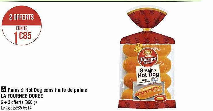 Pains à Hot Dog Sans Huile De Palme La Fournée Dorée