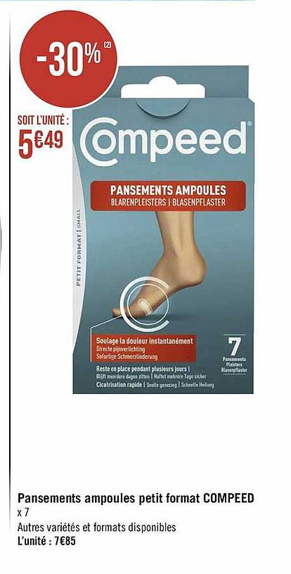 pansements ampoules petit format compeed