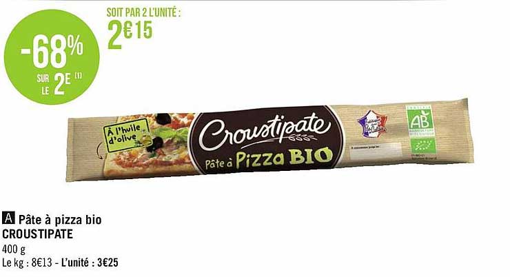 Pâte à Pizza Bio Croustipate