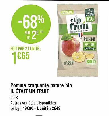 pomme craquante nature bio il était un fruit