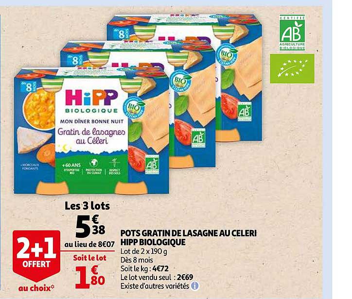 pots gratin de lasagne au céleri hipp biologique