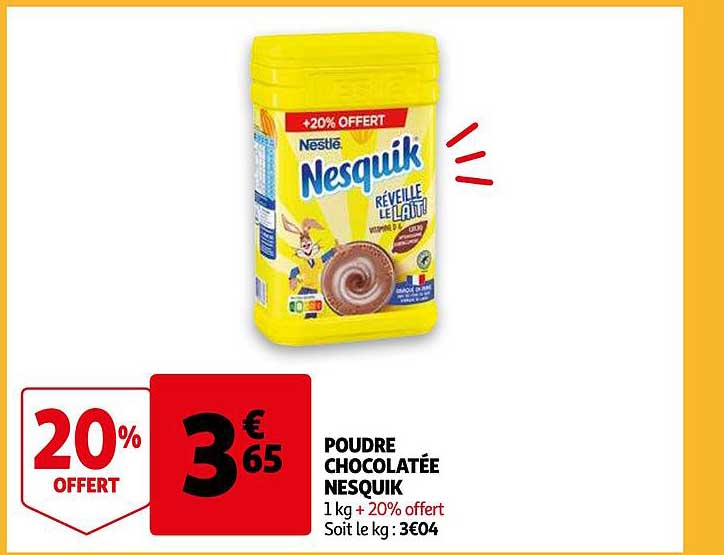 poudre chocolatée nesquik
