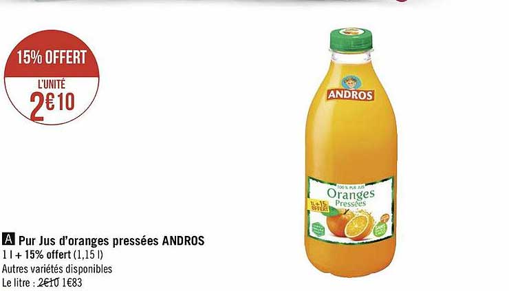 Pur Jus D'oranges Pressées Andros