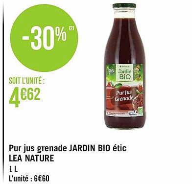 Pur Jus Grenade Jardin Bio étic Léa Nature