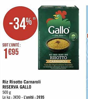 riz risotto carnaroli riserva gallo
