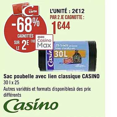 sac poubelle avec lien classique casino