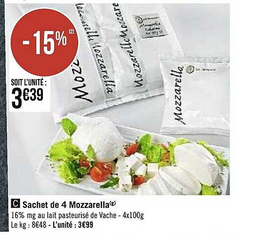 Sachet De 4 Mozzarella