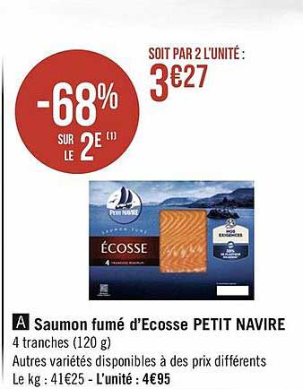 saumon fumé d'écosse petit navire