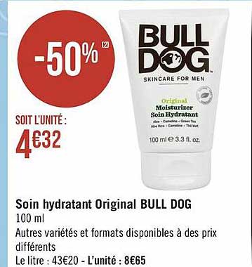 soin hydratant original bull dog