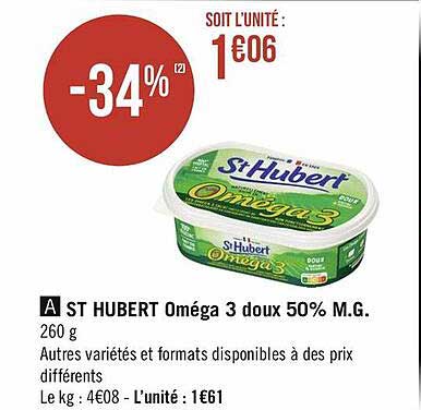 st hubert oméga 3 doux 50% m.g.