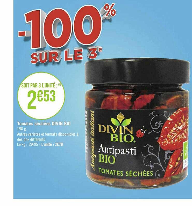 tomates séchées divin bio