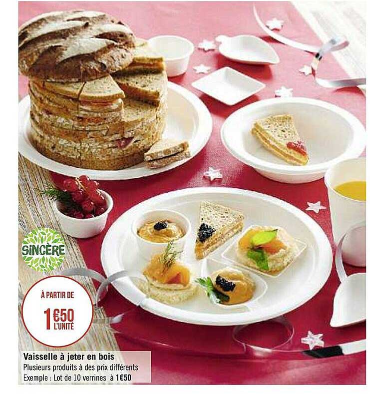 vaisselle à jeter en bois sincère