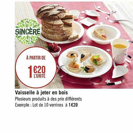 Vaisselle à Jeter En Bois Sincère