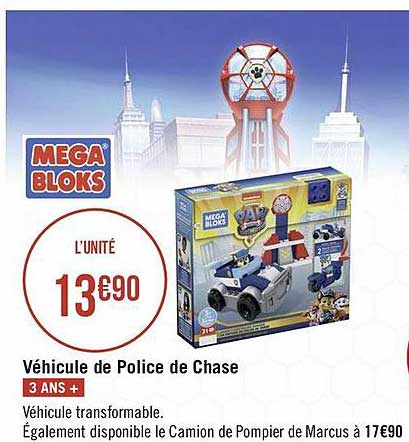 Véhicule De Police De Chase Mega Bloks