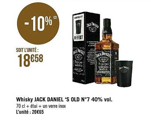 whisky jack daniel's old n°7 40% vol.