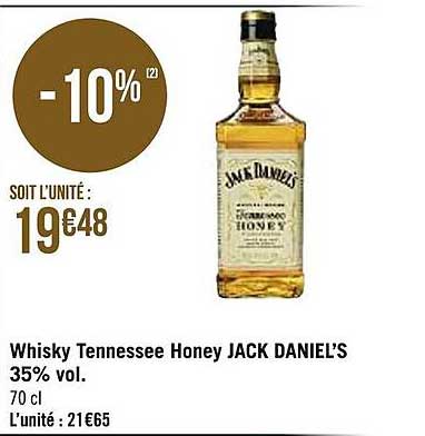 whisky tennessee honey jack daniel's 35% vol.