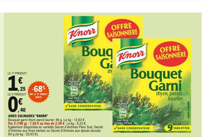 aides culinaires "knorr"