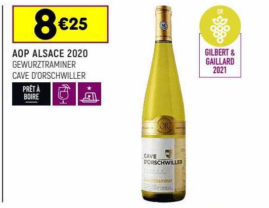 aop alsace 2020 gewurztraminer cave d'orschwiller