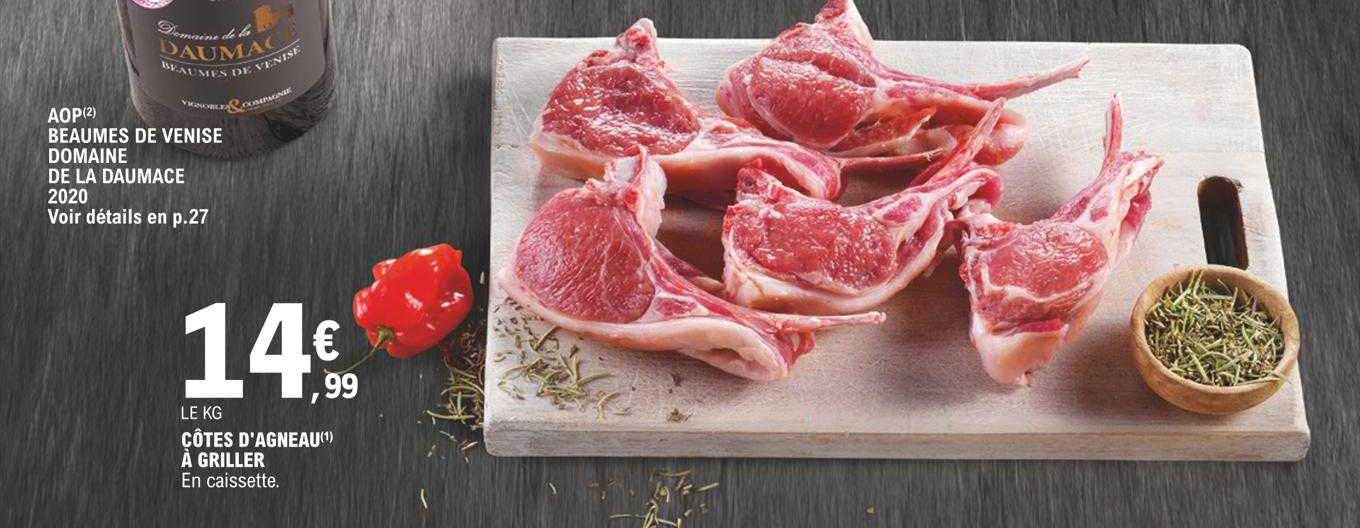 aop beaumes de venise domaine de la daumace 2020 côtes d'agneau à griller