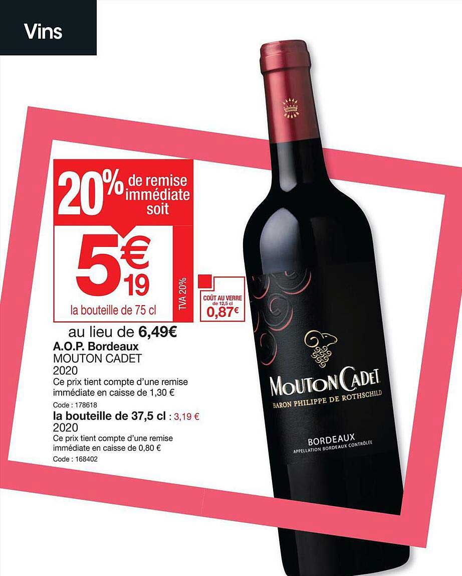 aop bordeaux mouton cadet