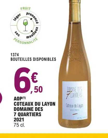 aop coteaux du layon domaine des 7 quartiers 2021