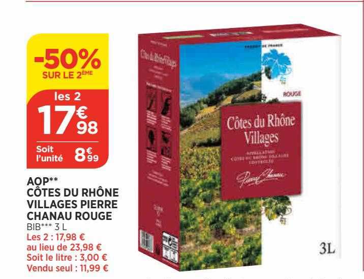 aop côtes du rhône villages pierre chanau rouge