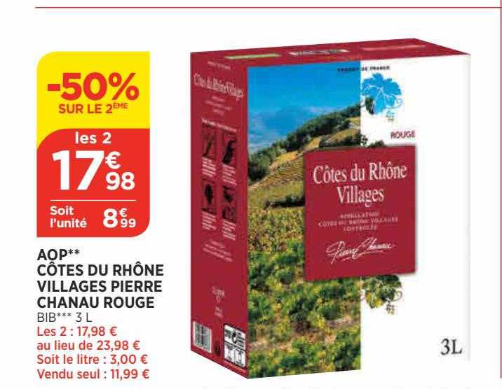 aop côtes du rhône villages pierre chanau rouge