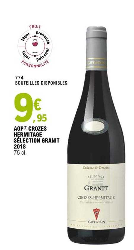 aop crozes hermitage sélection granit 2018