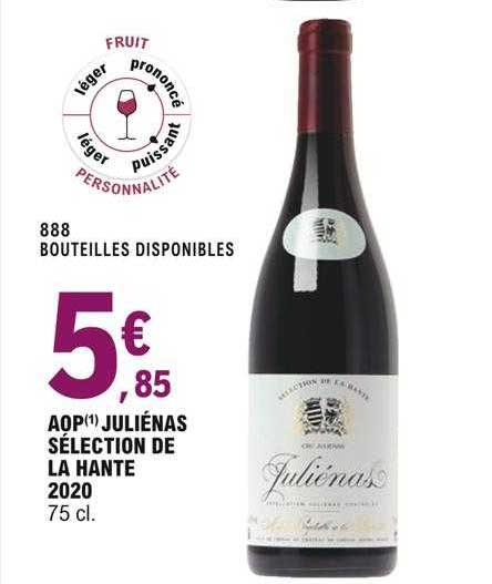 aop juliénas sélection de la hante 2020