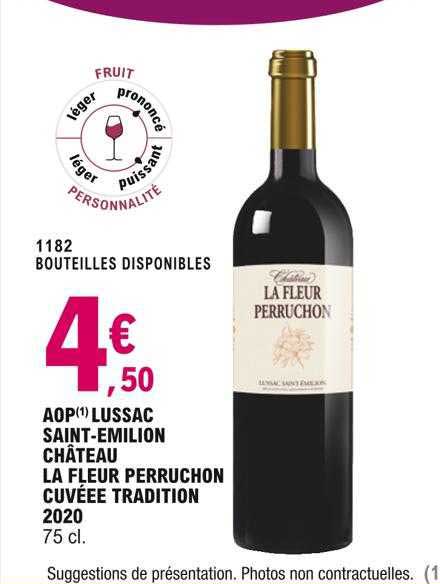aop lussac saint-emilion château la fleur perruchon cuvée tradition 2020