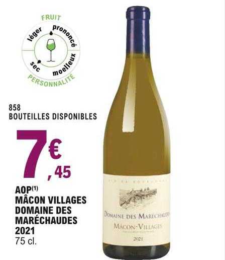 aop mâcon villages domaine des maréchaudes 2021