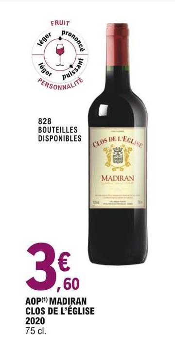 aop madiran clos de l'église 2020