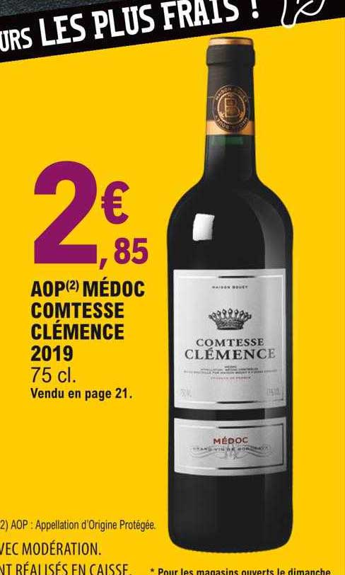 aop médoc comtesse clémence 2019