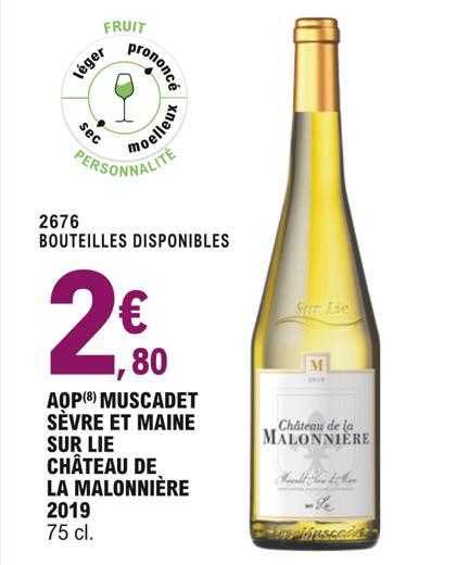 aop muscadet sèvre et maine sur lie château de la malonnière