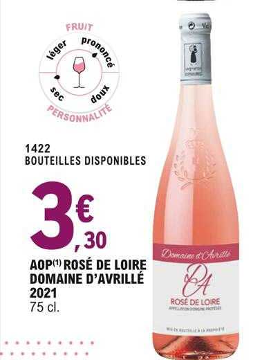 aop rosé de loire domaine d'avrillé 2021