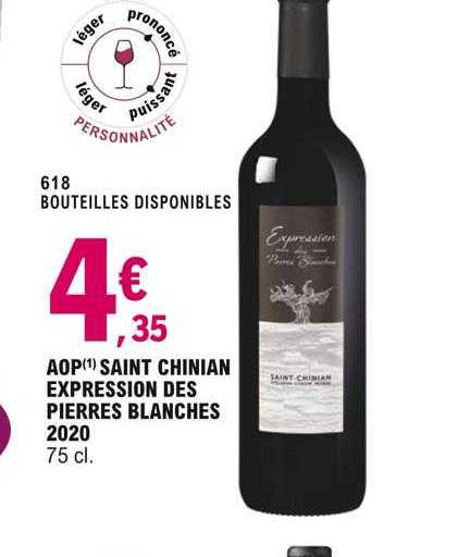 Aop Saint Chinian Expression Des Pierres Blanches