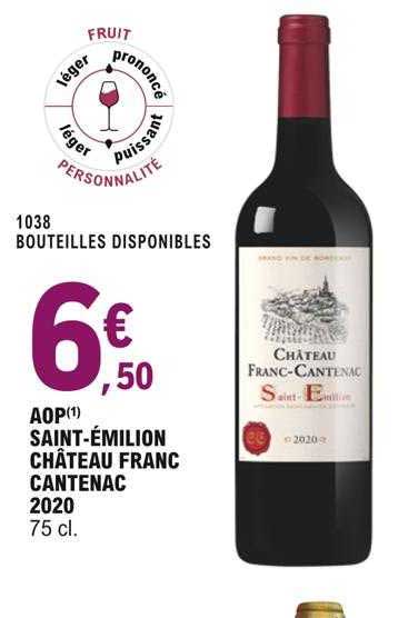 aop saint-émilion château franc cantenac 2020