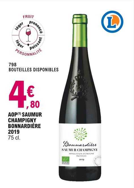 aop saumur champigny bonnardière 2019