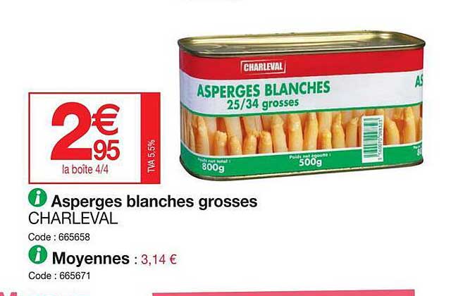 Asperges Blanches Grosses Charleval Ou Moyennes