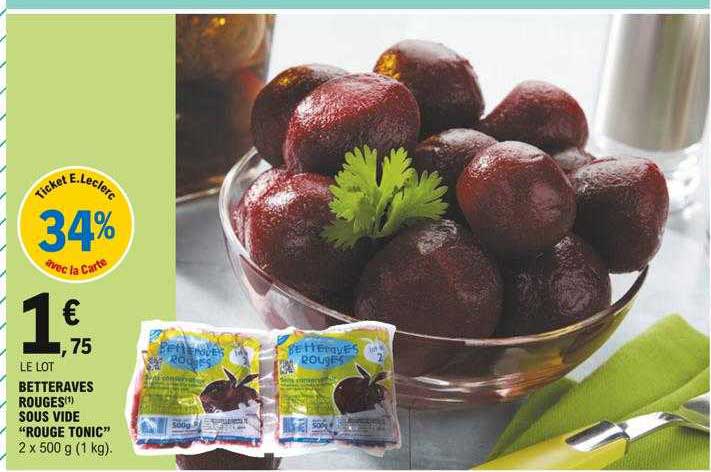 betteraves rouges sous vide "rouge tonic"