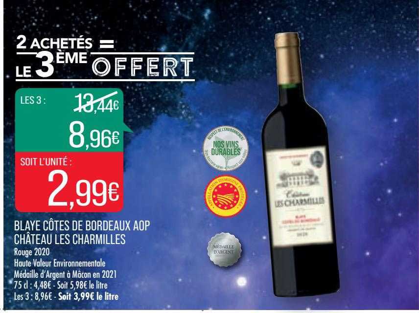 blaye côtes de bordeaux aop château les charmilles