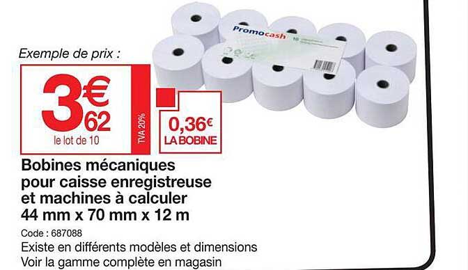 bobines mécaniques pour caisse enregistreuse et machines à calculer