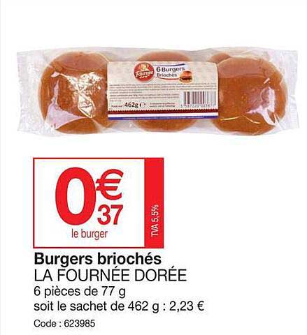 burgers briochés la fournée dorée