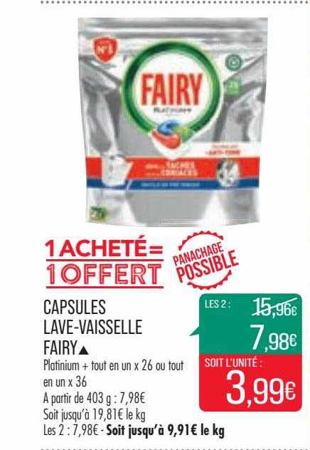 capsules lave-vaisselle fairy