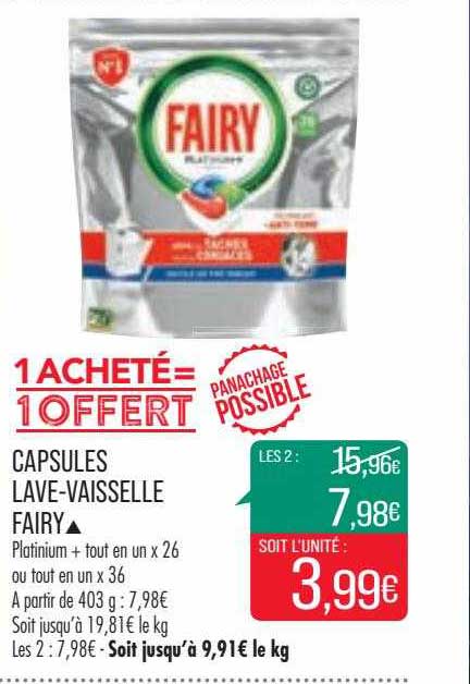 capsules lave-vaisselle fairy