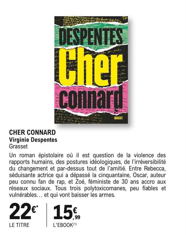 cher connard virgnie despentes grasset