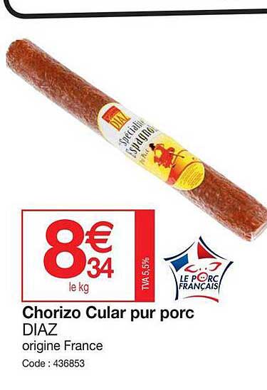 chorizo cular pur porc diaz
