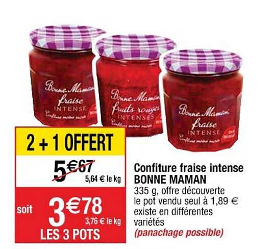 confiture fraise intense bonne maman